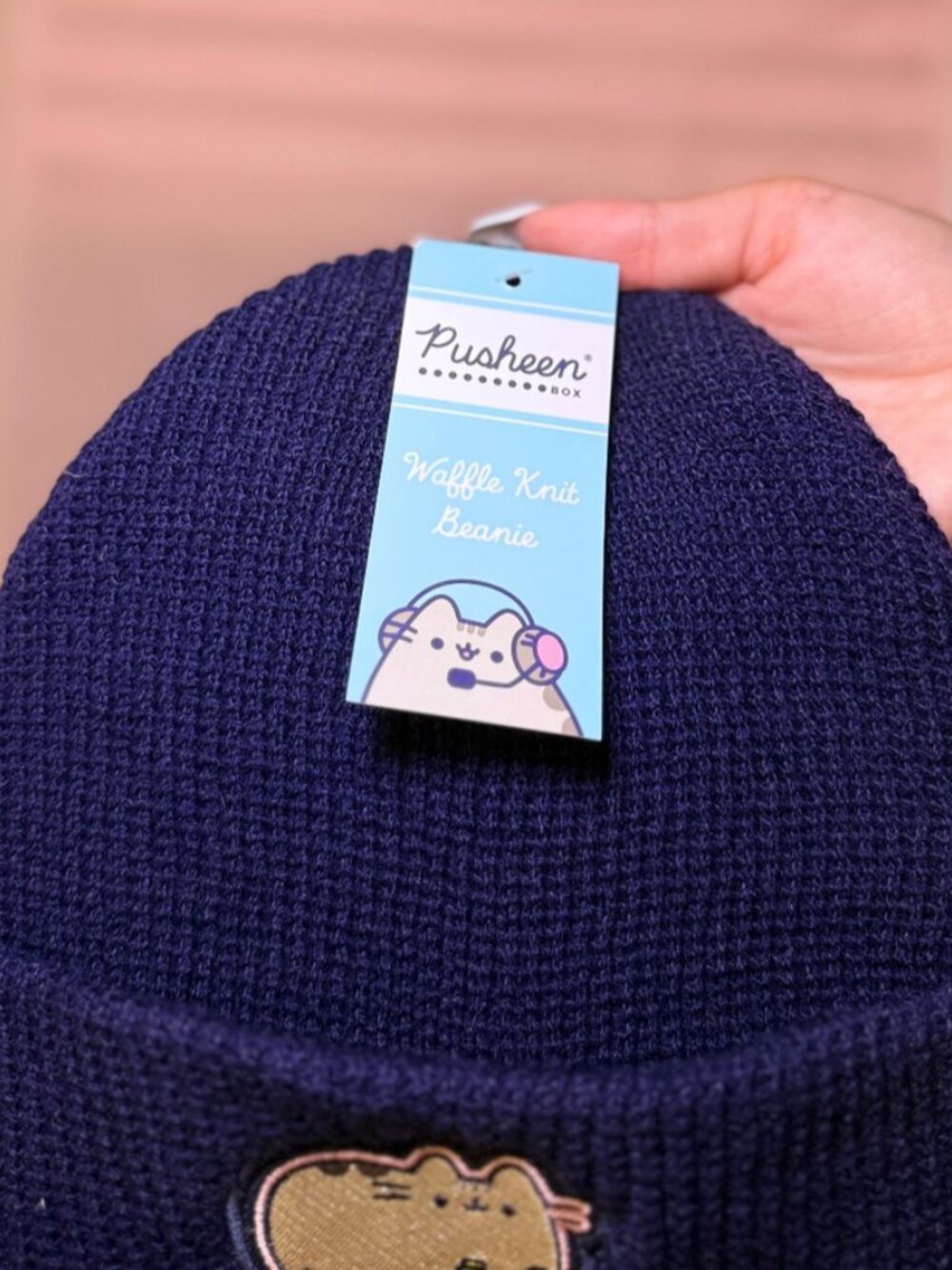 Pusheen Box Gaming Waffle Knit I'm Busy Beanie Toque Winter 2022 CultureFly NEW - Picture 6 of 7
